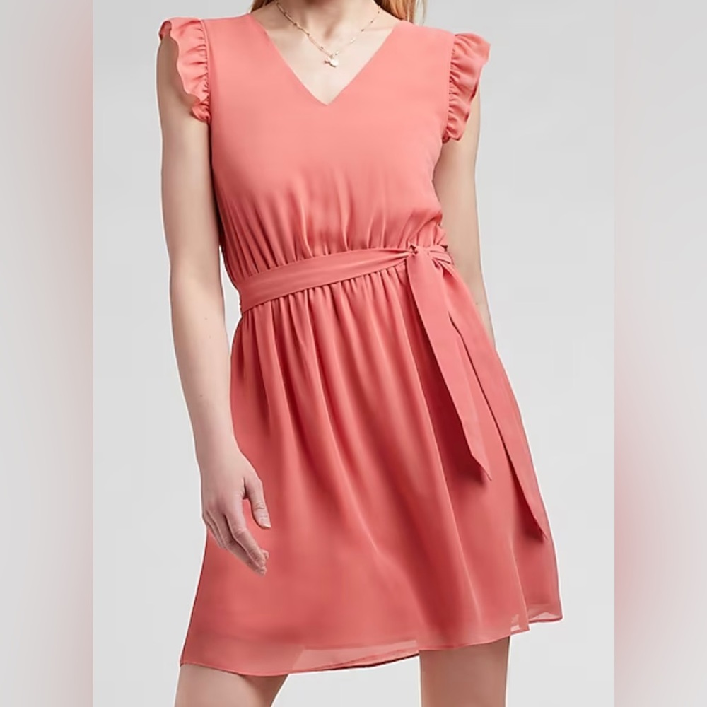 NWT Express Ruffle Sleeve Mini Dress
